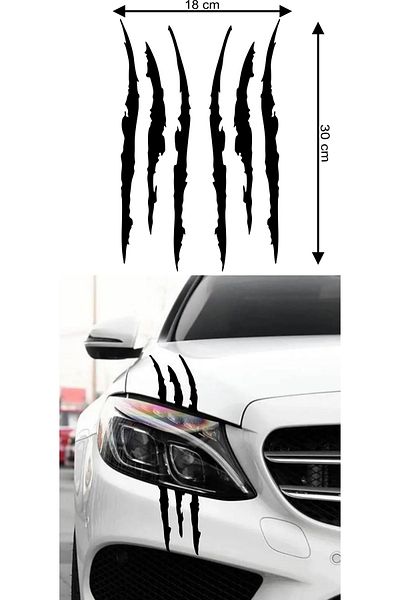 MS Major Selection 30x18cm Autocolant cu gheare Folie neagră pentru autocolant auto