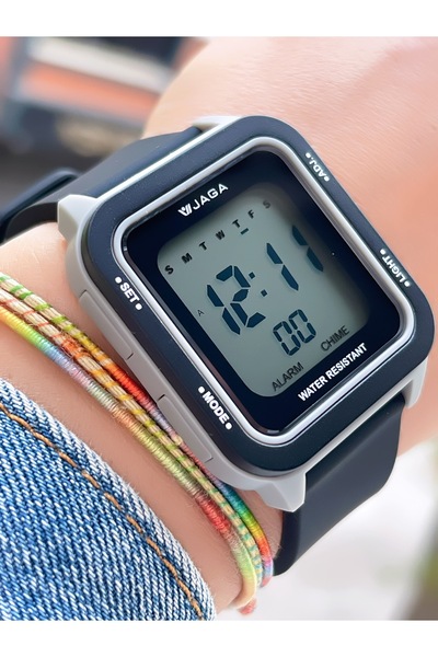 Jaga 10 ATM SU GEÇİRMEZ DİJİTAL ALARMLI GENÇ KOL SAATİ