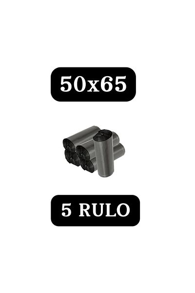 By Cleaner Garbage Bags Black Medium Size 20 Pcs 5 Rolls 50X65