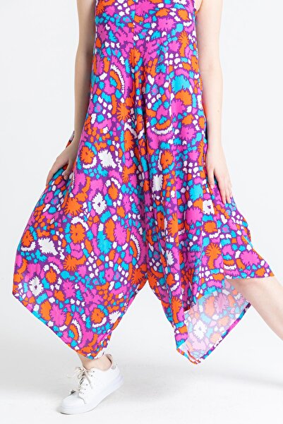 Eliş Şile Bezi Strappy Voile Selin Summer Jumpsuit Abstract Purple Syt Purple