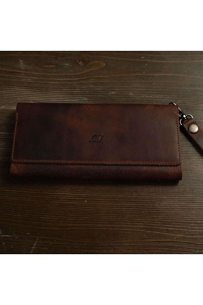eonaks Genuine Leather Cover Universal Phone Case with Card Holder and Money Compartment