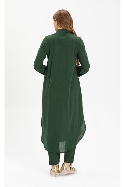 Eliş Şile Bezi Edanur Sile Cloth Seasonal and Summer Tunic Green Ysl