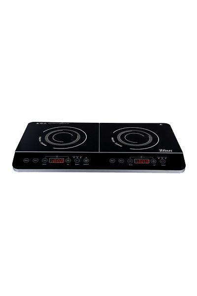 Zilan Plita cu inductie Zilan ZLN8088 Neagra, doua ochiuri, putere 3500W, geam din cristal negru