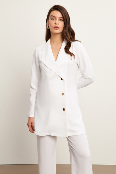 VAVİNOR Liora Jacket Pants Set - White