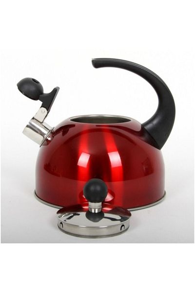Domotti Gas stove kettle with whistle 2L (2.5L) red, Metallic