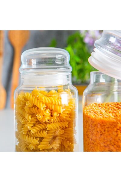 Generic 2-piece clear glass storage containers with airtight lids