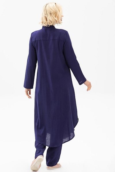 Eliş Şile Bezi Edanur Şile Cloth Seasonal and Summer Tunic Purple Purple