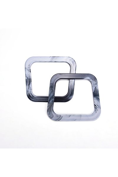 Sultan Acrylic Square Bag Sapi 2 Pieces Black