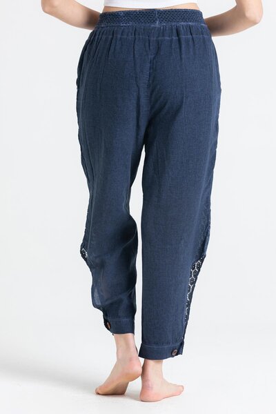 Eliş Şile Bezi Şile Bezi - Esma Tied Summer Baggy (Indigo)