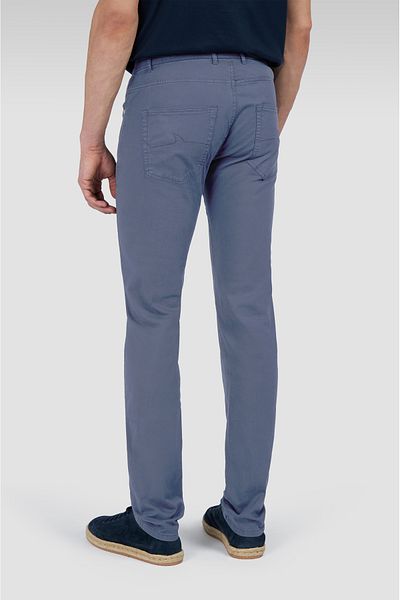 PAUL&SHARK Men's Regular Fit Cotton Regular Waist Straight Leg Blue Trousers 25414021 -635