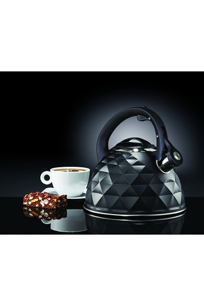 Ambition Ceainic aragaz cu fluier 2.5L (3L), negru, Diamond