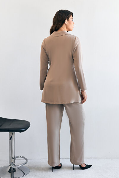 VAVİNOR Σετ μπουφάν και παντελόνι σε μπεζ χρώμα