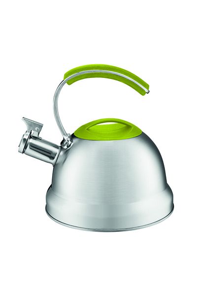 Ambition Ceainic aragaz cu fluier 2L (2.5L), maner verde, Lotis