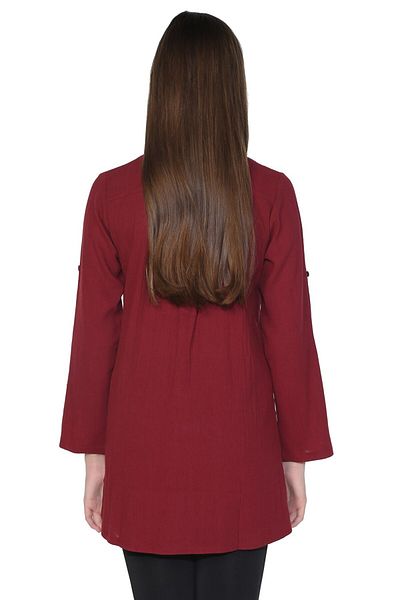 Eliş Şile Bezi Women's Şile Bezi Judge Collar Summer Tunic