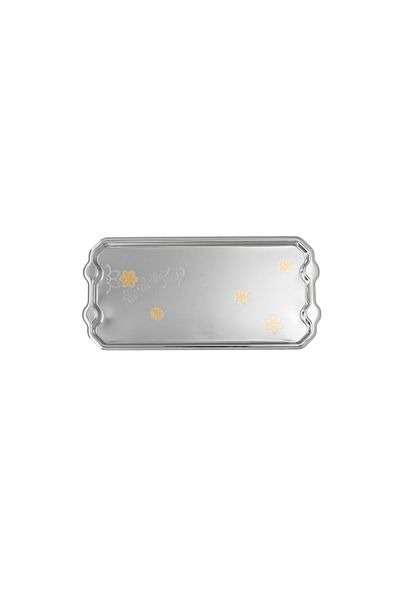 Dania Single serving tray for pastries, sweets and chocolates made of metal, size 32*16 cm, with a beautiful design