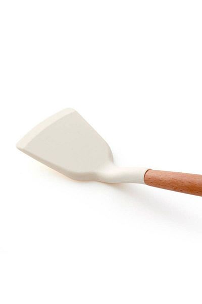 Fİ HOME Bamboo Handle Silicone Spatula 32cm