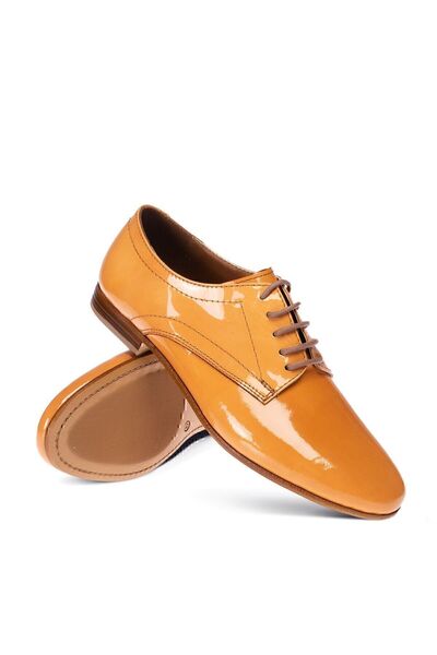 Deery Genuine Patent Leather Yellow Casual Women's Shoes