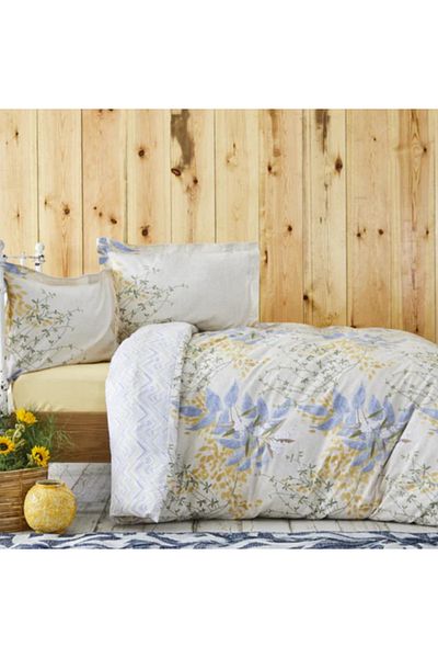 Karaca Home Clarinda Doppelbett Bettwäsche Set mit Spannbettlaken