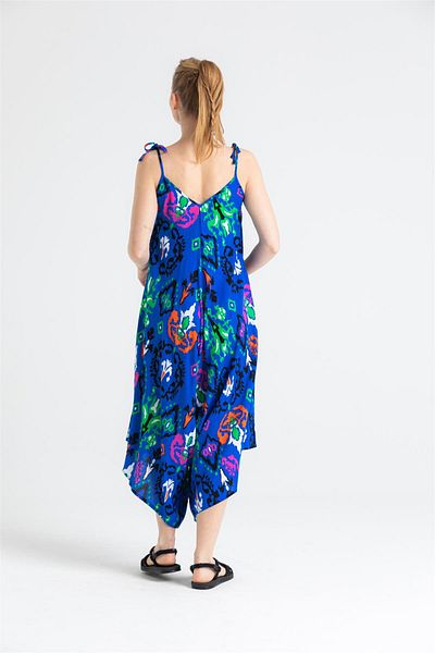 Eliş Şile Bezi Strappy Voile Selin Summer Jumpsuit Ethnic Saks/Syh Etnk Sks