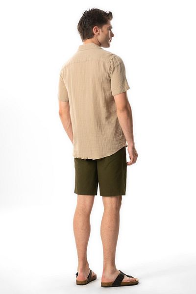 Eliş Şile Bezi Ανδρικό καλοκαιρινό πουκάμισο Mink Vzn Short Shalwar και Musesli