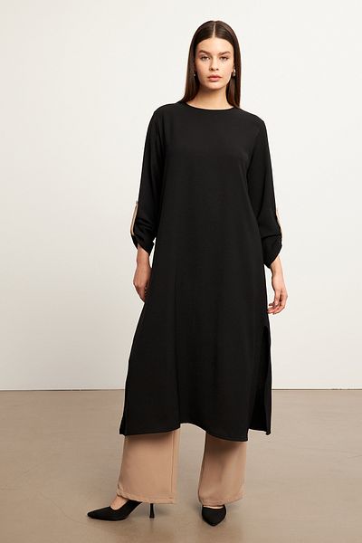 VAVİNOR Afra Tunic Trousers Set - Black