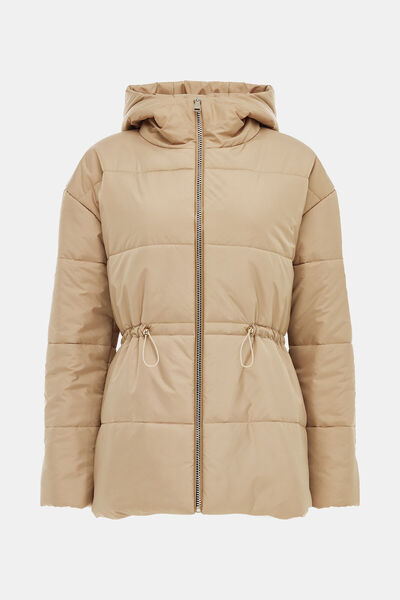W Collection Beige Hooded Coat