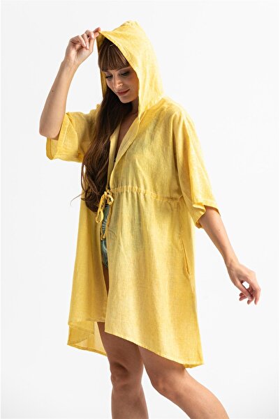Eliş Şile Bezi Duygu Şile Тканина Літня туніка Жовта Жовта