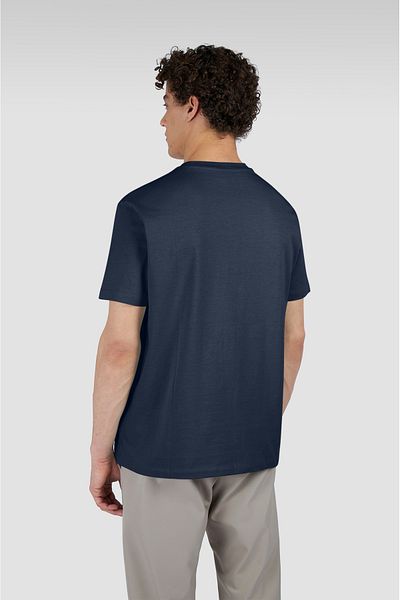 PAUL&SHARK Tricou pentru bărbați Ton Sur Ton Logo brodat din bumbac Blue1 25411042-013