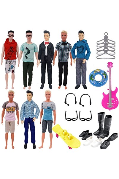 Choice مجموعة NQ1963 من 30 قطعة من ملابس دمية كين مع شحن مجاني ونظارات وأحذية...