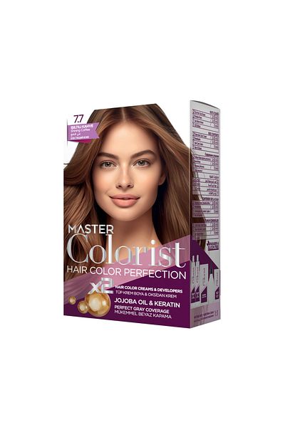Master colorist Vopsea de Păr Master Colorist 7.7 Shining Coffee