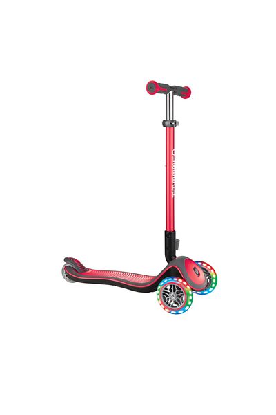 Globber Elite Deluxe Red Lighted Scooter