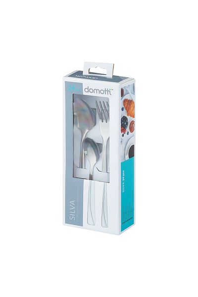 Domotti Stainless steel cutlery set, 24 pieces, 6 people, Silva
