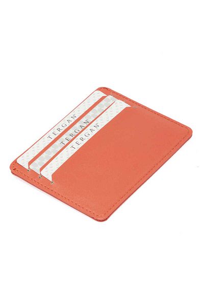 Tergan Pink Genuine Leather Unisex Credit Card Holder - S1Kk 00001050 -S9H