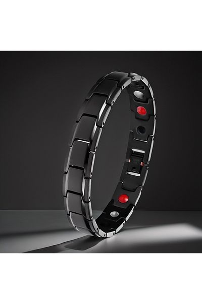 Choice black New Casual Style Men Magnetic Bracelet Simple Black Stainless Steel Bracelets For Arthritis He