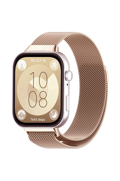 Choice For huawei fit 3 rose gold 05 Milanese Loop Band For Huawei Watch FIT 3 Strap smart Magnetic stainle