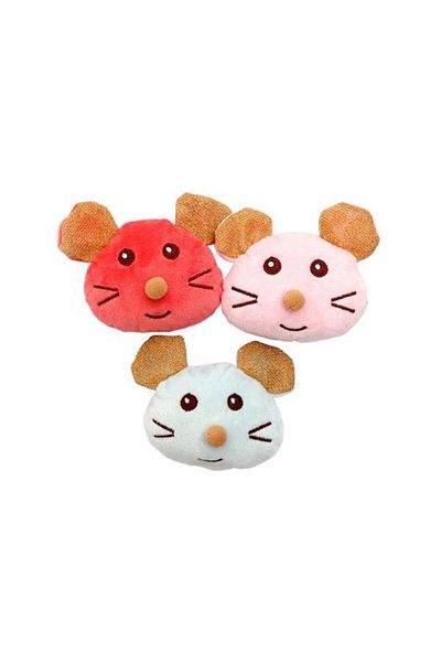 Glipet 7 cm Plush Mouse Head and Cat Toy