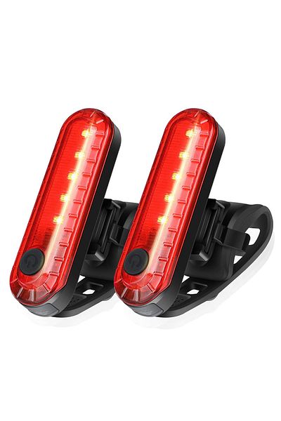 Choice 2PCS  Red Bike Tail Light USB Rechargeable LED Bright Rear Red Bike Light Cycling Safety for Night R
