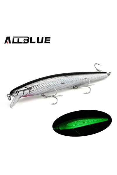 Choice طُعم صيد ملون ALLBLUE Flash Minnow 110، 110 مم، 5/8 أونصة، طُعم متوهج ...