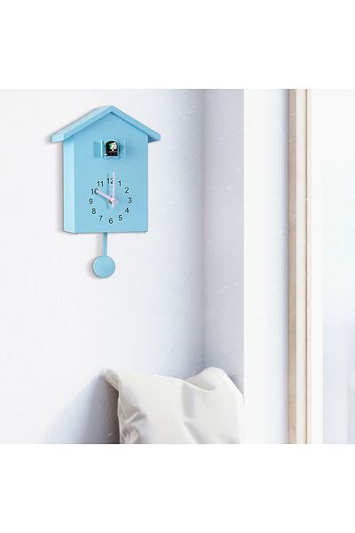 Choice Blue 20x25cm Cuckoo Quartz Wall Clock Modern Bird Home Living Room Hanging Watch Horologe Clocks Tim