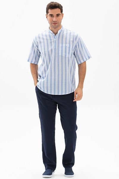 Eliş Şile Bezi Ανδρικό παντελόνι Navy Blue LCVT με υφασμάτινες τσέπες Sile Summer