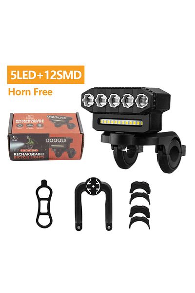 Choice Hyd-059 Usb Rechargeable Bike Front Light 120db Cycling Bike Horn Waterproof 6 Lighting Modes Bicycl