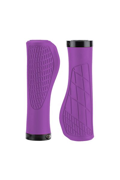 Choice Purple 1Pair MTB Bicycle Grips Shockproof Bike Handlebar Cover Anti-Slip Lockable Grips Ergonomic Cy