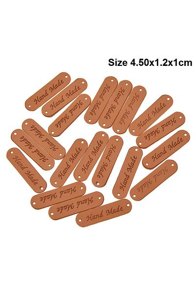 Choice YC01XJH021-02 Chzimade 20 قطعة/الوحدة 45x12 مم ملصقات جلدية مصنوعة يدويًا للملابس ملصقات علامات الملابس PU