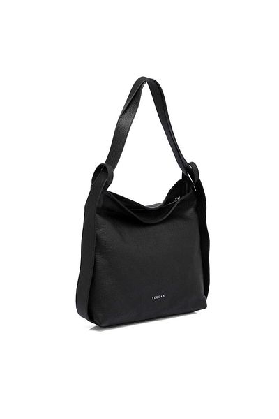 Tergan Black Genuine Leather Women's Shoulder Bag - S25Y1Bc79910-A41