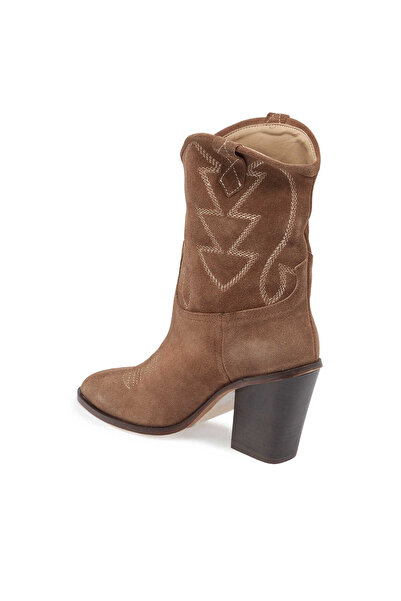 Tergan Kahverengi Hakiki Süet Deri Kadın Casual Bot - K23K1BT66943-H4Q