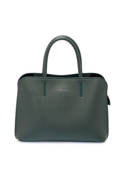 Tergan Green Genuine Leather Women's Handbag - S25Y1Bc80347-I5T
