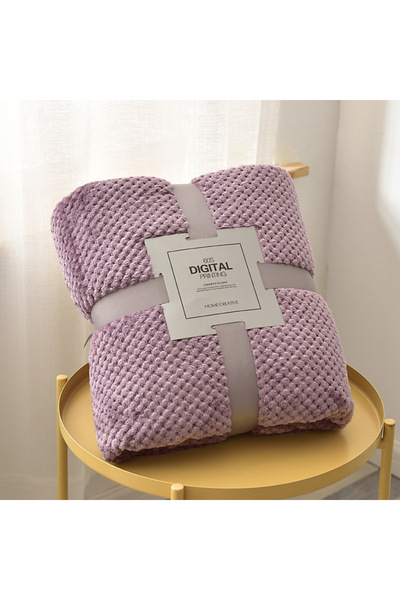 Choice بطانية أطفال أرجوانية مقاس 70×100 سم، مصنوعة من الصوف الناعم، لحاف سمي...