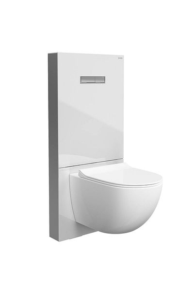 VitrA Cadru WC cu rezervor apa, sticla alba, pentru vas WC suspendat, 3/6
