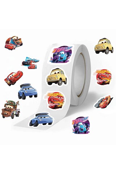 Choice 500PCS 500Pcs/Roll Disney Cars Cartoon Stickers Lightning McQueen Decals Graffiti Skateboard Phone S