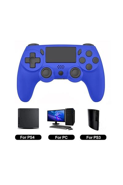Choice Blue GAMINJA Wireless Gamepad with Six Axis Gyros Dual Vibration Game Controller For PS4 PS3 Game Co